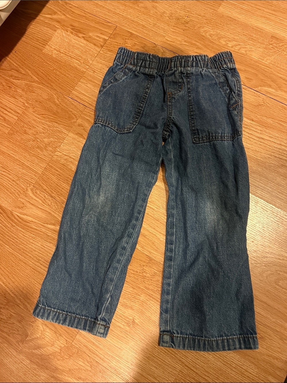 Circo Kids Blue Elastic Waist Denim Jeans with Front Patch Pockets